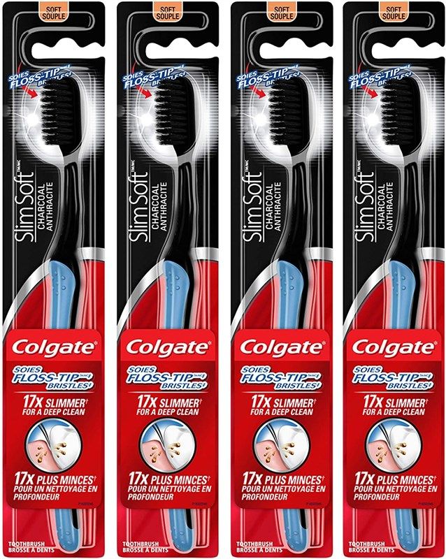 colgate charcoal toothbrush slimmer bristles oral care 로고