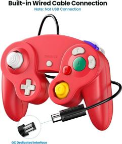 img 3 attached to 🎮 Upgraded 2 Pack of Gamecube and Classic Controller Gamepads, Nintendo Wii Compatible - Red & Blue