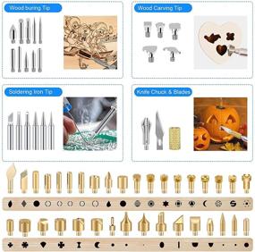 img 2 attached to 🔥 116pcs Wood Burning Kit: Professional Tools for Creative DIY Projects - Adjustable Temperature 220~480℃ Wood Burner Soldering Pen for Embossing, Carving, Soldering & Pyrography