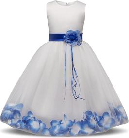 img 4 attached to 🌸 Elegant NNJXD Infant Baby Girls Flower Dress: Perfect for 6-24 Months