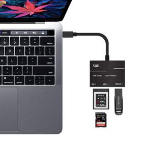 img 1 attached to 💨 Superfast XQD Card Reader Adapter: USB C Flash Memory Card Reader with High Speed Connector for SD, Sony G Series & Lexar USB Mark Cards - Windows/Mac Compatible