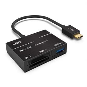 img 4 attached to 💨 Superfast XQD Card Reader Adapter: USB C Flash Memory Card Reader with High Speed Connector for SD, Sony G Series & Lexar USB Mark Cards - Windows/Mac Compatible