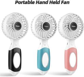 img 2 attached to 🌬️ Viniper Handheld Fan - Mini Personal Fan with 3 Speeds, Long Battery Life and Removable Stand - Pink