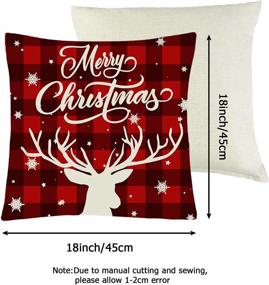 img 2 attached to Christmas Farmhouse Buffalo Cushion Decorations Bedding