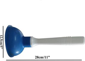 img 2 attached to 🚿 Coralpearl Hand Drain Plunger: Efficient Small Force Pump Tool for Unclogging Kitchen Sink, Bathroom Toilet, and Shower Tub - 4 Inch Cup, 9" Bar Handle (Blue)