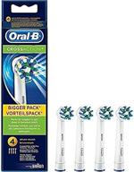 🦷 oral-b cross action toothbrush heads: pack of 4 - achieve 4x cleaner teeth! logo