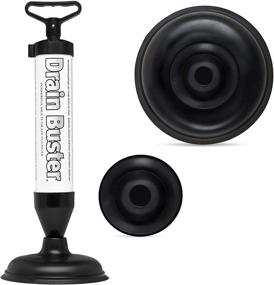 img 4 attached to 🚽 Ultimate Drain Buster: Best Plunger for Toilet, Sink, Shower Stalls, Bathtub - Air Drain Blaster with Interchangeable Heads