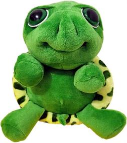 img 4 attached to 🐢 Big Eyes Stuffed Turtle Animals: Adorable & Warm Sea Tortoise Toys, 28cm, Green