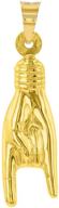 stylish yellow gold charm cornuto pendant: perfect boys' jewelry in pendants collection logo