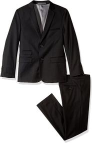 img 2 attached to 👔 Classy and Dapper: Isaac Mizrahi Boys Solid Black Suits & Sport Coats for Boys' Clothing