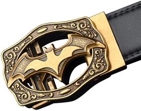 img 3 attached to 👔 Vintage Pattern Adjustable Belt for Men in Black - NOOS Belts Collection