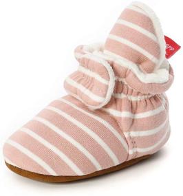 img 4 attached to Warm and Cozy PanGa Winter Cotton Booties Socks for Unisex Baby - Soft Sole, Non-Slip Fleece Slippers Shoes for Infants and Toddlers