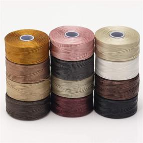 img 3 attached to Beadsmith S-Lon Beadworking Cord - 12 Spool Multipack (Mix 1): A Versatile Set for Stunning Creations