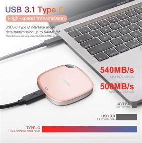 img 1 attached to 💿 HIKVISION T100I Series Portable SSD 128GB - High-Speed USB 3.1 SSD Storage - Rose Gold Exter nal Solid State Drive