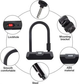 img 2 attached to 🔒 Secure Your Bike with AKM Bike Lock: Heavy-Duty U Lock Combination Cable Lock - 20mm U Lock Security for Outdoor Bicycles