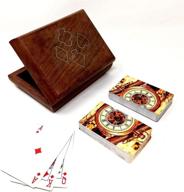 handcrafted wooden playing card case 🎴 and deck box storage | store indya logo