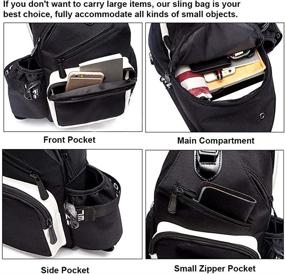 img 1 attached to Sling Bag For Mens Women With USB Charger Port Backpacks