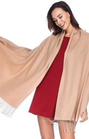 img 1 attached to Шерстяные платки HOYAYO Cashmere Pashmina для женщин в разделе аксессуары - шарфы и платки.