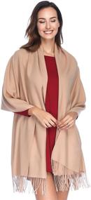 img 4 attached to HOYAYO Cashmere Pashmina Shawls Wraps Women's Accessories in Scarves & Wraps