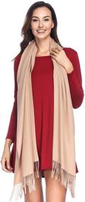 img 3 attached to HOYAYO Cashmere Pashmina Shawls Wraps Women's Accessories in Scarves & Wraps