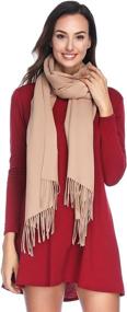 img 2 attached to HOYAYO Cashmere Pashmina Shawls Wraps Women's Accessories in Scarves & Wraps