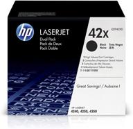 🖨️ hp 42x black high-yield toner-cartridges (q5942xd) - 2 pack: efficient printing solution logo