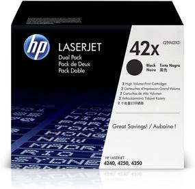 img 4 attached to 🖨️ HP 42X Black High-Yield Toner-Cartridges (Q5942XD) - 2 Pack: Efficient Printing Solution