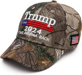 img 2 attached to 🧢 Trump 2024 Hat: Keep America Great Camo, MAGA Embroidered Adjustable Baseball Cap