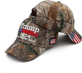 img 3 attached to 🧢 Trump 2024 Hat: Keep America Great Camo, MAGA Embroidered Adjustable Baseball Cap