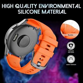 img 3 attached to 🍊 Enhance Your Vivoactive 4 Experience with NotoCity 22MM Bands - Ideal Gear S3 Classic Watch Replacement (Orange, Large)