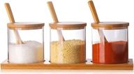 🌶️ wooden condiment container seasoning canisters: organize and elevate your kitchen spice game! логотип