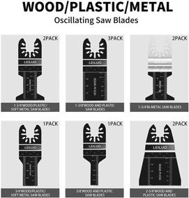 img 2 attached to 81 Pack LEILUO Oscillating Saw Blades: Premium Tool Blades for Metal, Wood, Plastic - Fits Major Brands Dewalt, Worx, Rockwell, and More!