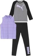 puma kids’ 3 piece vest set: perfect outfit for style and warmth logo