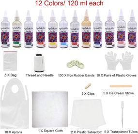 img 3 attached to 🎨 Vibrant Tie Dye Colors 120ml Kit for Fabric Gathering