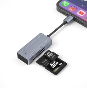 img 4 attached to 📷 Sunshot SD/TF Card Reader for iPhone/iPad - Portable Memory Card Camera Reader Adapter - Supports SD/TF Card Reading - Plug and Play - No App Required - High Transfer Speed - Grey