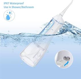 img 1 attached to Portable Cordless Water Flosser: 320ML Dental Oral Irrigator for Effective Teeth Cleaning - Waterproof, USB Rechargeable, 4 Modes, Ideal for Braces Care, Home, and Travel