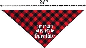 img 2 attached to Stylish Buffalo Plaid Dog Scarf: Perfect Valentines Day Gift for Medium Large Dogs!