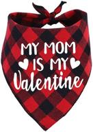 stylish buffalo plaid dog scarf: perfect valentines day gift for medium large dogs! логотип