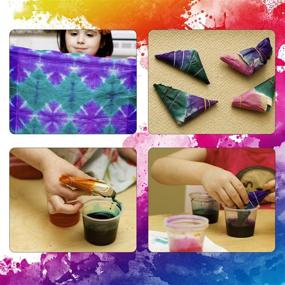 img 1 attached to 🎨 Vibrant 32-Color DIY Tie Dye Kit: High Capacity Fabric Dye for Handmade Pastel Projects – Complete with Aprons, Gloves, Rubber Bands and Plastic Table Covers – Perfect for Friend's Party Supply!