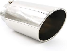 img 3 attached to 🔥 RP Remarkable Power Stainless Steel Diesel Exhaust Tip EXT34 - 5" Inlet, 7" Outlet - Long Rolled Edge Design, 15" Length