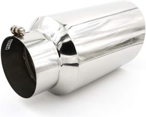 img 4 attached to 🔥 RP Remarkable Power Stainless Steel Diesel Exhaust Tip EXT34 - 5" Inlet, 7" Outlet - Long Rolled Edge Design, 15" Length