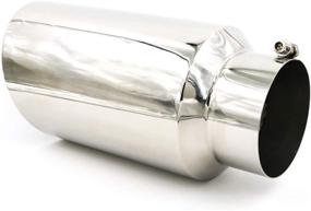 img 2 attached to 🔥 RP Remarkable Power Stainless Steel Diesel Exhaust Tip EXT34 - 5" Inlet, 7" Outlet - Long Rolled Edge Design, 15" Length