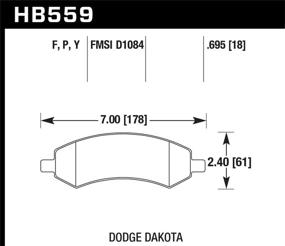 img 1 attached to 🔥 Тормозная колодка высокой производительности от Hawk: HB559Y.695 LTS - гарантирует мощное торможение