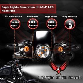 img 3 attached to 🦅 Усилите свою поездку с хромированными фарами Chrome Eagle Lights 8900CG3-SCOUT для мотоцикла Indian Scout Kit LED-фары, идеально подходит для моделей Scout 60, Scout и Scout Bobber с 2014 года