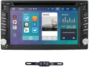 img 4 attached to 🚗 6.2 Inch Android 10 Double Din Car Stereo with Online/Offline Map Navigation, Steering Wheel Control, Mirror-Link, SD USB, WiFi, 4G, OBD2, TPMS, AM/FM Radio, and a Free Backup Camera