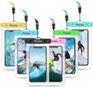 📱 procase universal waterproof pouch cellphone dry bag - iphone 13 pro max mini, galaxy s20 - 6 pack logo