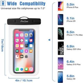 img 3 attached to 📱 ProCase Universal Waterproof Pouch Cellphone Dry Bag - iPhone 13 Pro Max Mini, Galaxy S20 - 6 Pack