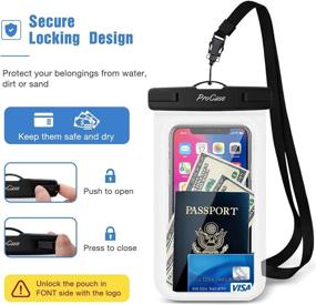 img 2 attached to 📱 ProCase Universal Waterproof Pouch Cellphone Dry Bag - iPhone 13 Pro Max Mini, Galaxy S20 - 6 Pack