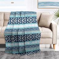 🛋️ boho chic quilted throw blanket: 60x78 inch for bed, couch, and sofa - newlake logo