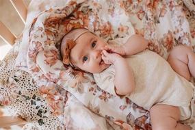 img 1 attached to 🌸 Sunset Floral Muslin Swaddle Blanket - Cute Infant Newborn Essential Cotton Swaddle, Trendy Receiving Blankets, Great Shower Gift for Girls by Mini Wander